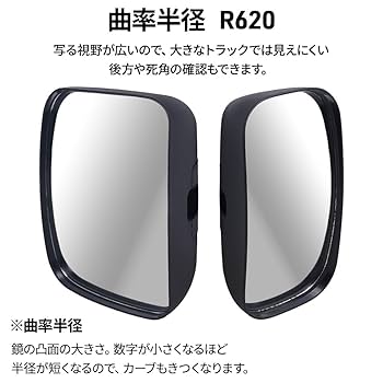 ロケット団の手口 ミラー版 サイドアップミラー 曲面 (ブラック) SU-18KP トラック用品